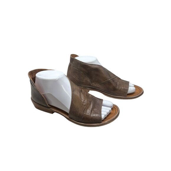 Free People Mont‎ Blanc Distressed Leather Cutout Sandals - Picture 8 of 11